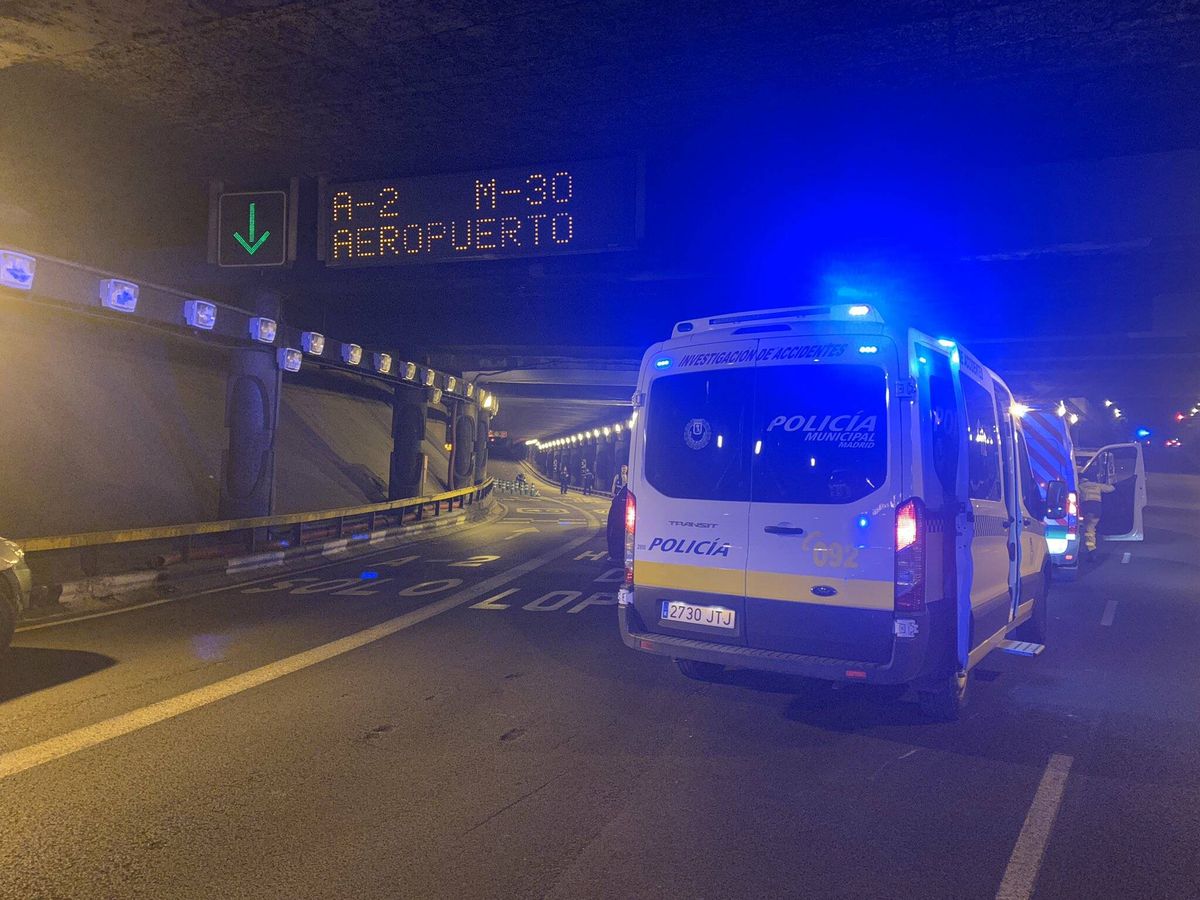 Foto: Accidente en el túnel de María de Molina. (Emergencias Madrid)
