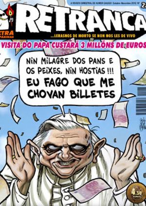Una imprenta 'secuestra' una revista que se burla de la visita del Papa a Santiago de Compostela
