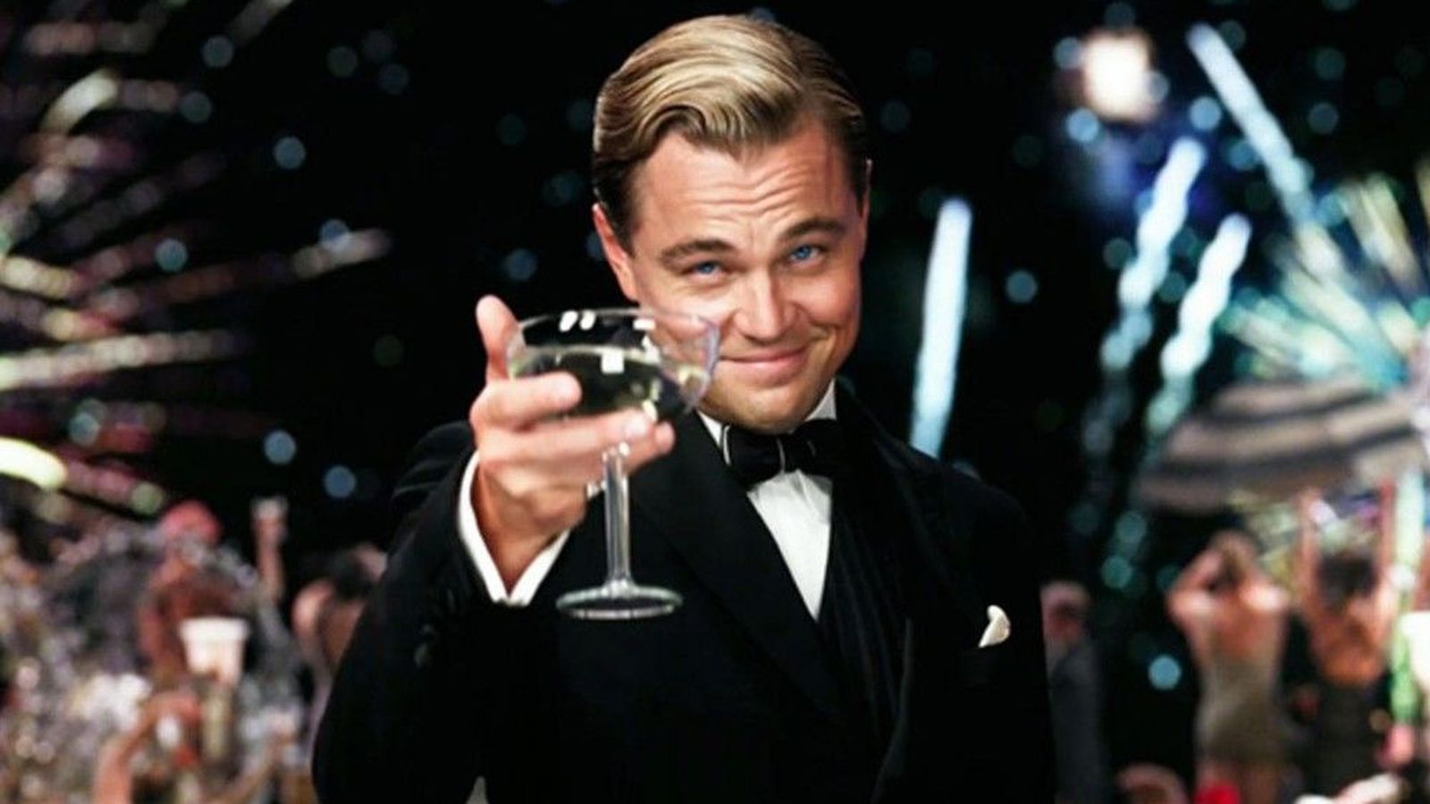 Foto: Foto del actor Leonardo Di Caprio sujetando una copa de champán.