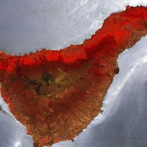 Foto: Una imagen infrarroja de Tenerife tomada por el satélite Proba-V de la ESA (ESA)
