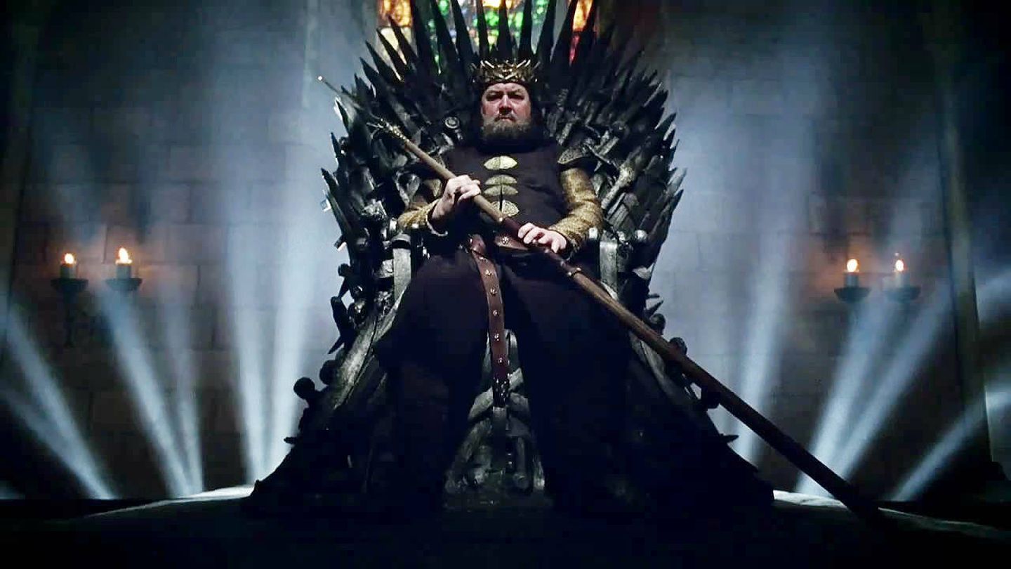 Robert Baratheon, en el Trono de Hierro. (HBO)