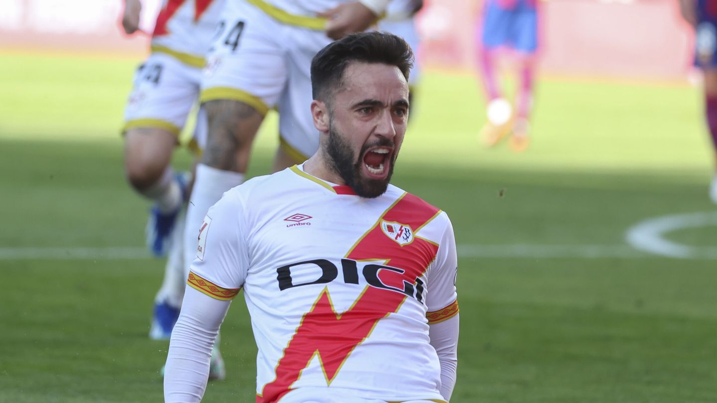 Unai López anotó el primer tanto del encuentro. (EFE/Kiko Huesca)