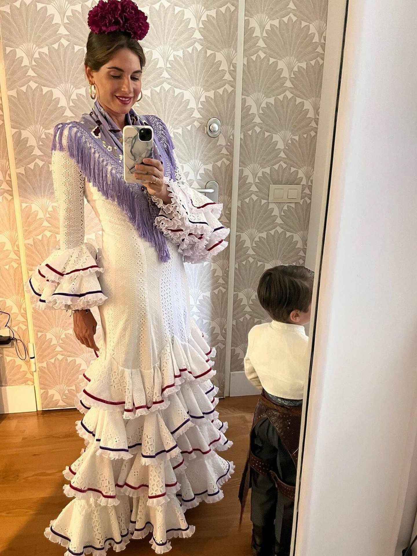 Lourdes Montes, vestida de flamenca. (Instagram/@lmontesoficial)