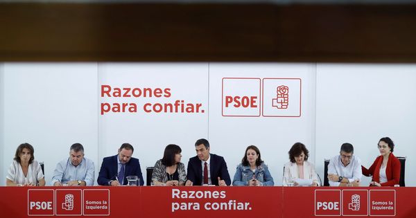 Foto: Comisión ejecutiva socialista celebrada en la sede del PSOE en Ferraz. (EFE)