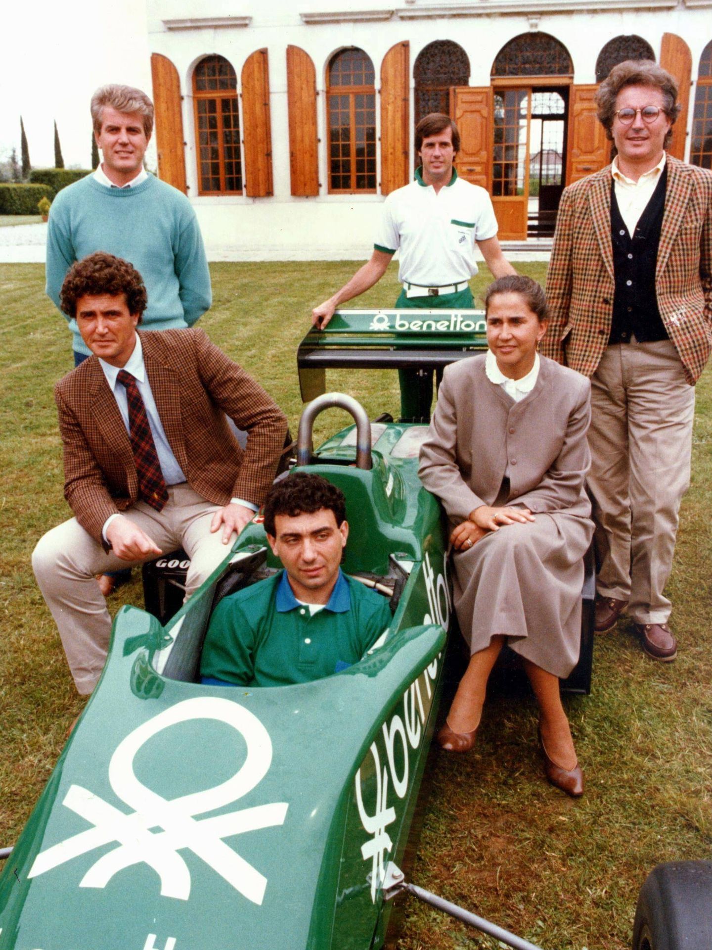 Los Benetton, de izquierda a derecha: Gilberto, Luciano, Carlo, Alboreto y Luciana. (Cordon Press)