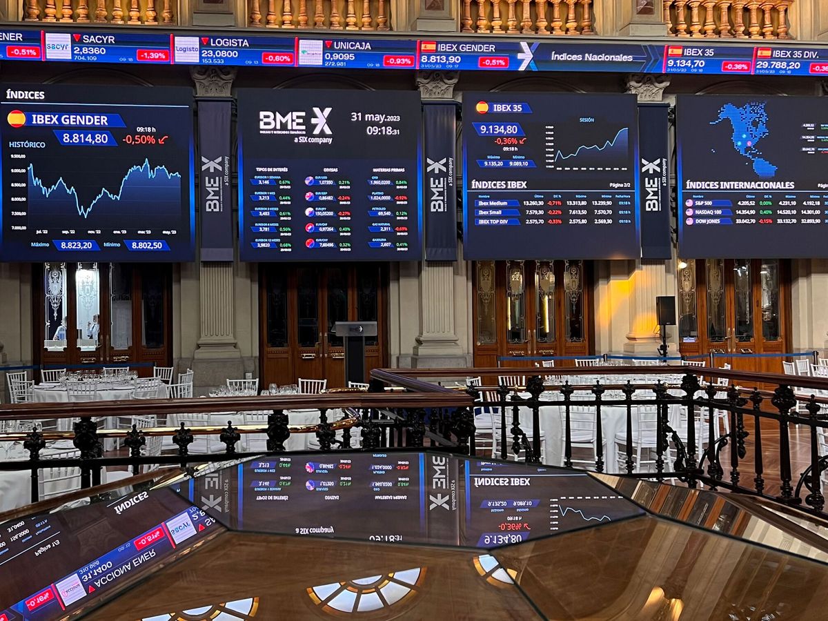 Bolsa e Ibex 35, en directo | El Ibex arranca junio con subidas del 1% gracias a los bancos y al techo de deuda 