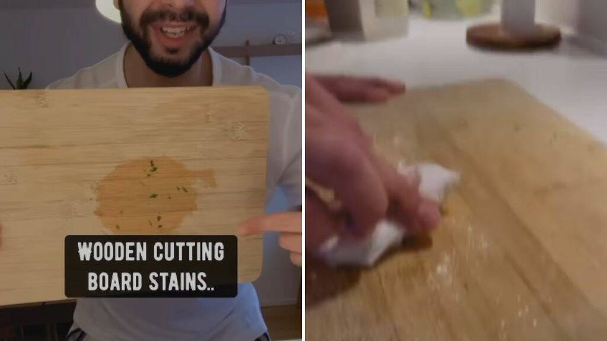 El truco definitivo para limpiar en segundos las tablas de madera que usas al cocinar