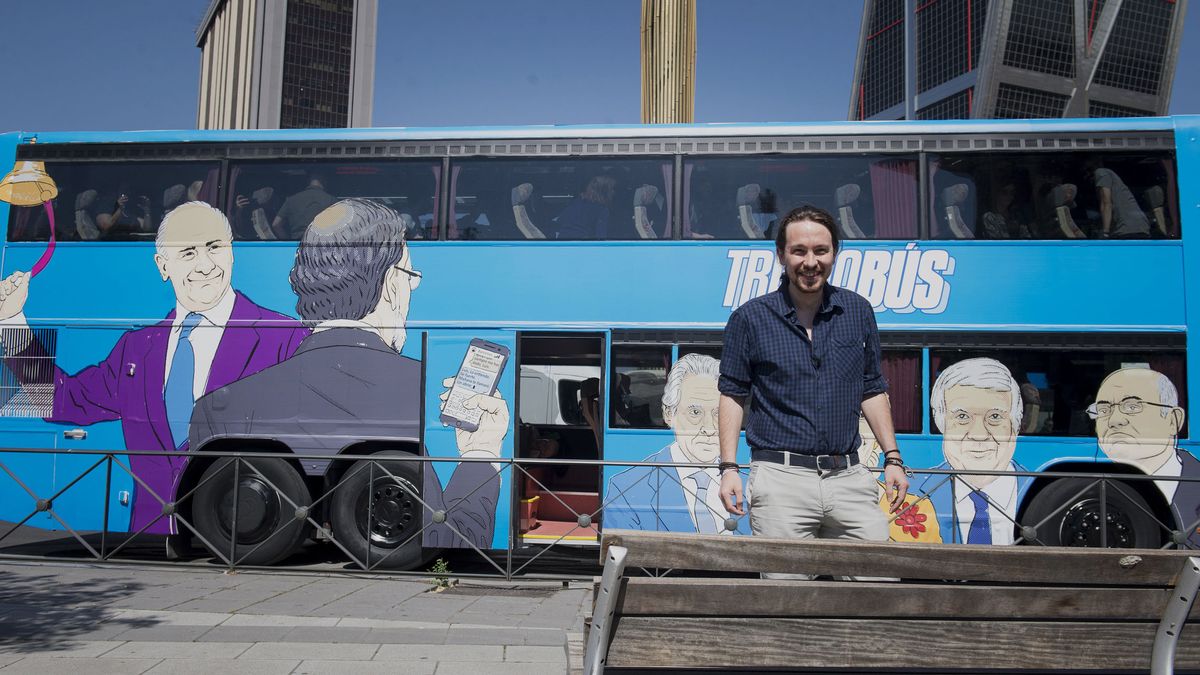 Podemos inicia su pulso contra el Ibex 35: el 'Tramabús' recorrerá España