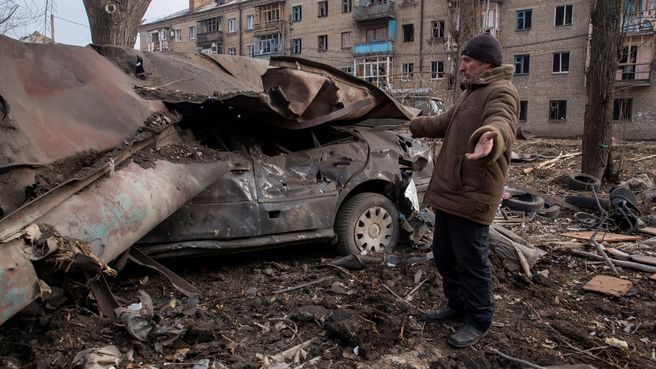 Foto de Destrozos en la región del Donetsk, Ucrania