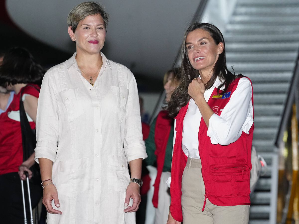 Foto: La reina Letizia, junto a la primera dama colombiana. (LP)