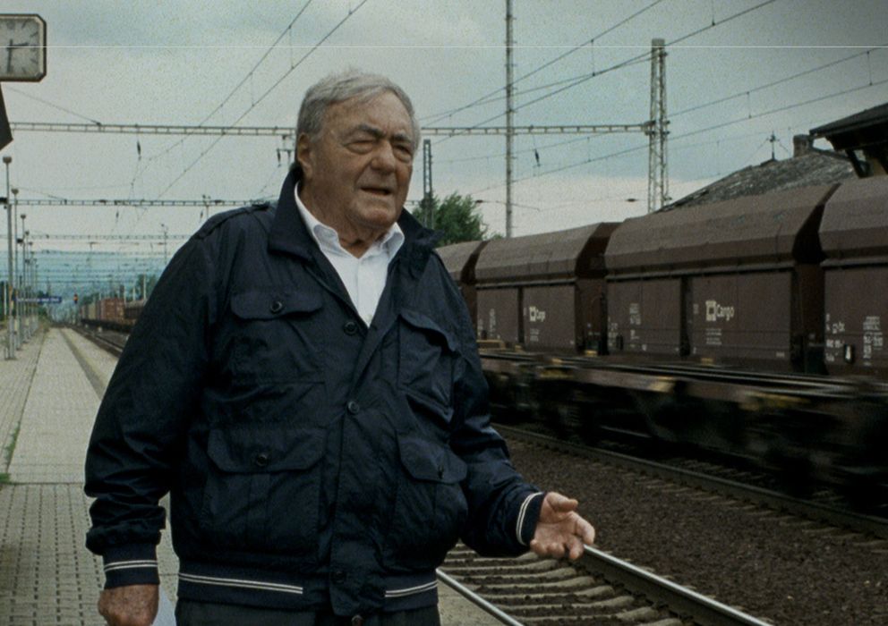 Foto: Claude Lanzmann en el rodaje del filme