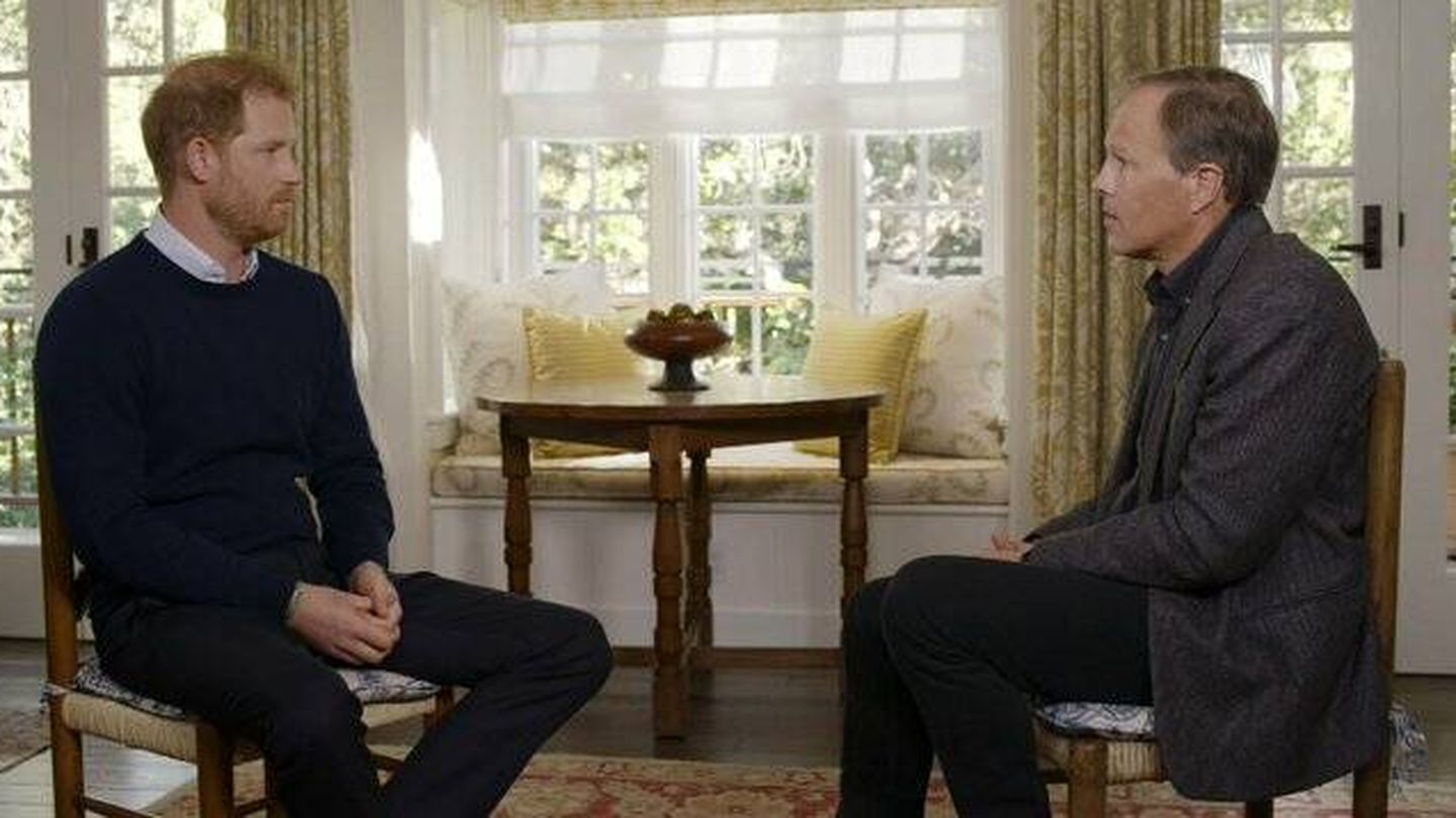 Harry, durante su entrevista con el periodista Tom Bradby. (ITV)
