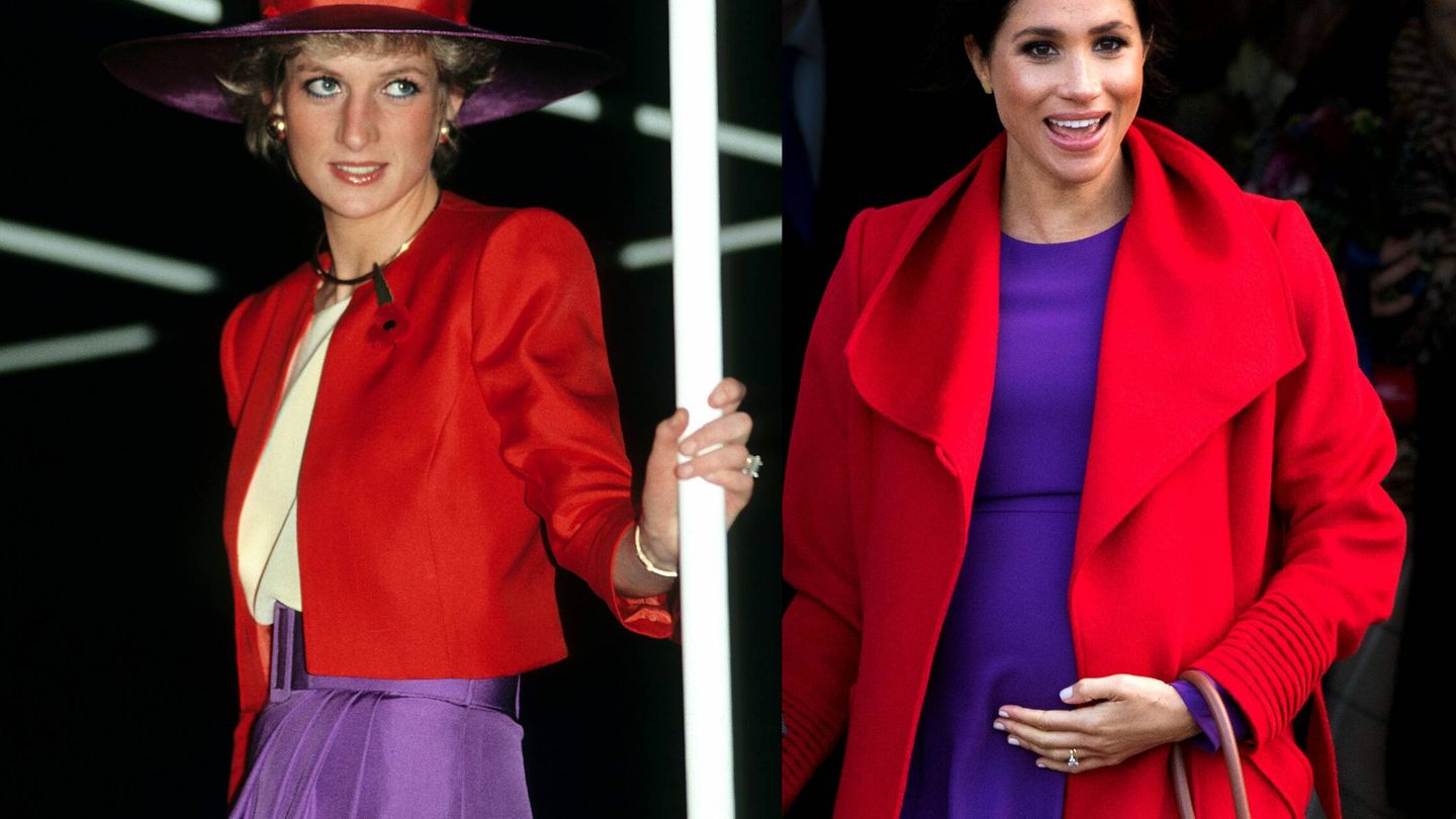 La princesa y la duquesa, en tonos rojo y morado. (CP)