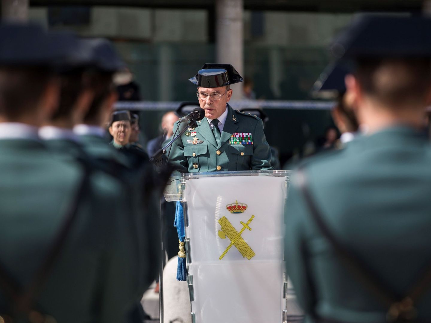 El coronel Diego Pérez de los Cobos en su toma de posesión como jefe de la Comandancia de la Guardia Civil de Madrid. (EFE)