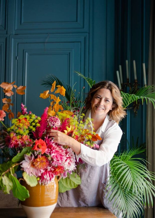 Sally Hambleton y sus flores, un lenguaje universal con infinidad de significados  positivos. (Cortesía)