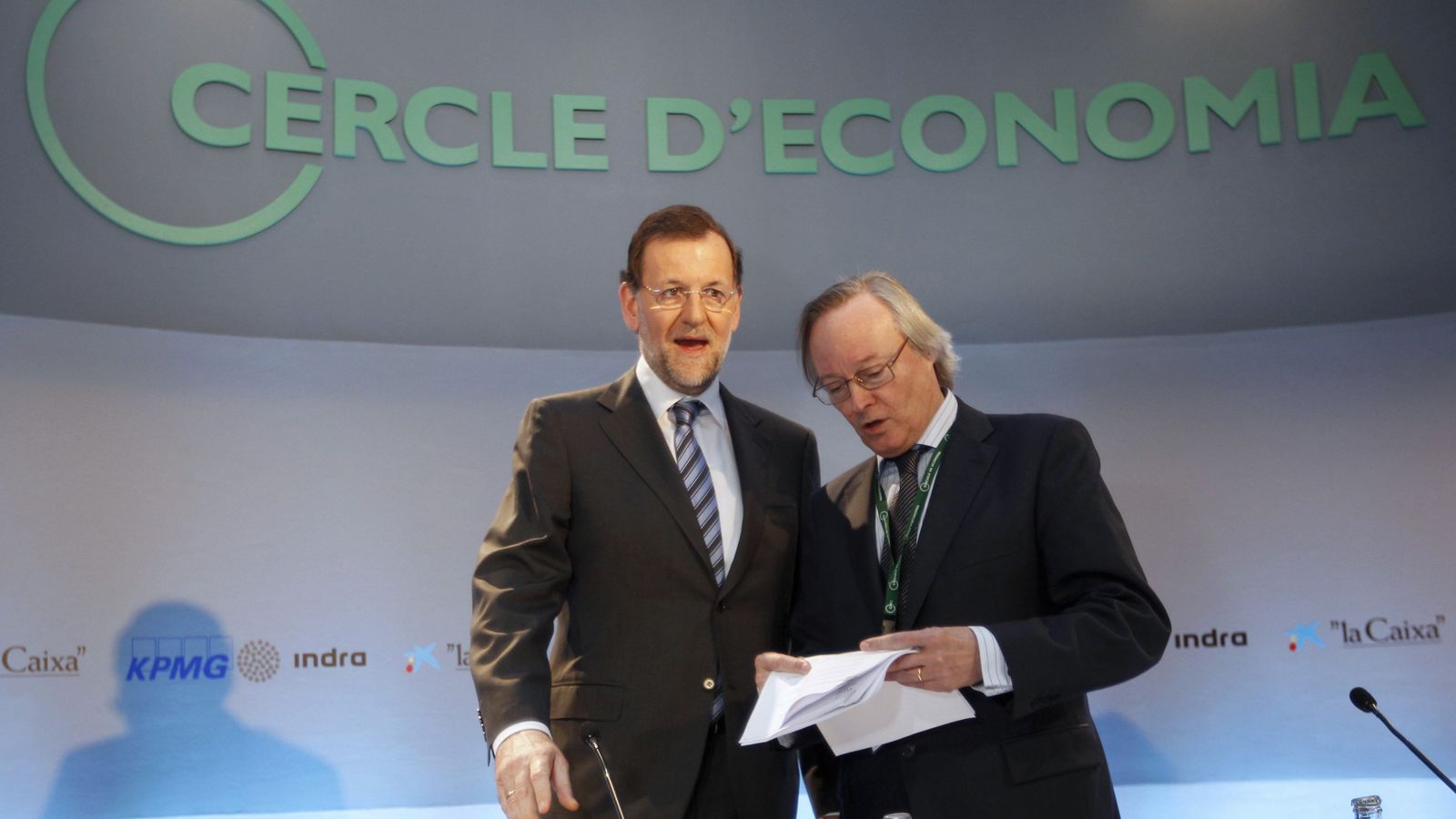 Foto: El presidente del Gobierno, Mariano Rajoy, y el exministro Josep Piqué (Efe)