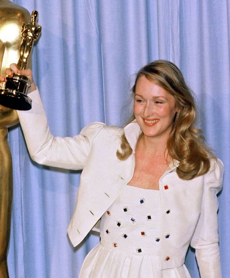 Foto: Meryl Streep con su primer Oscar en 1979.  