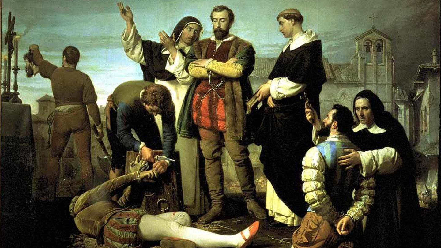 Los Comuneros Padilla, Bravo y Maldonado en el Patíbulo, Antonio Gisbert, 1860.