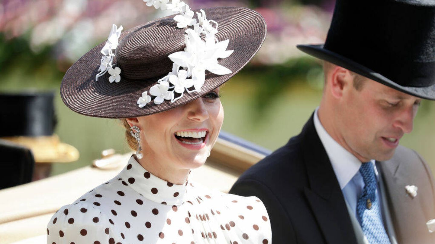  Kate Middleton y Guillermo en Ascot. (Getty Images)