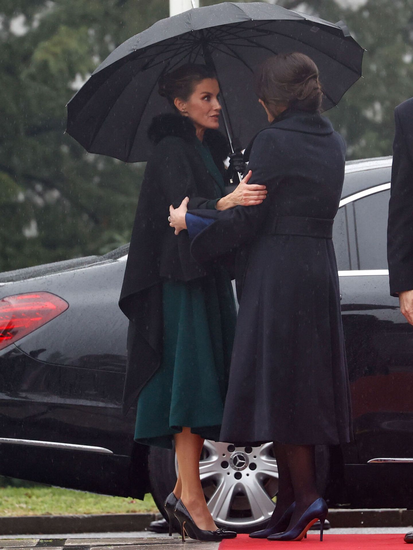La reina Letizia, junto a la primera dama. (EFE/Chema Moya)