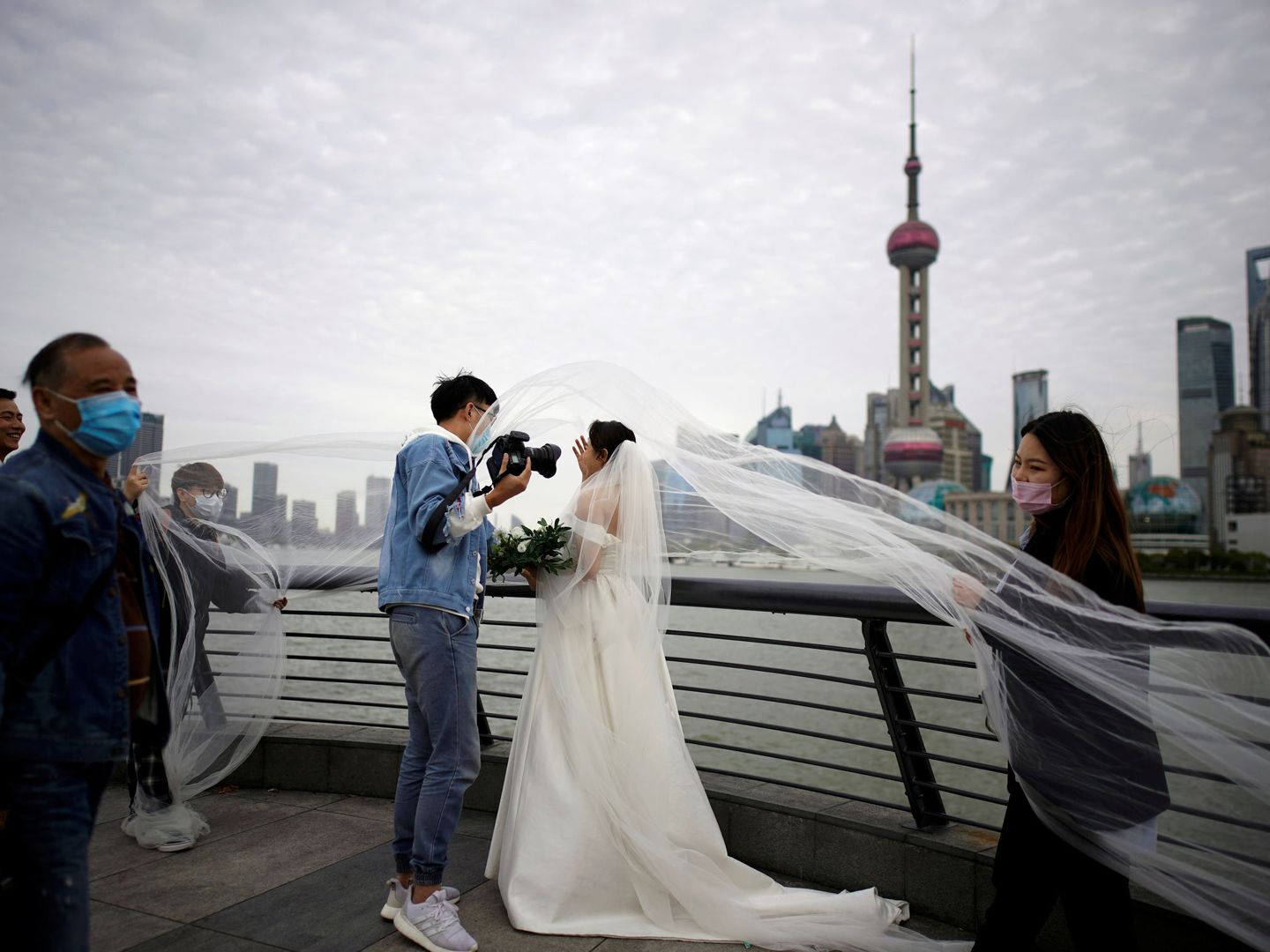 Una sesión de fotos en Shanghái, China. (Reuters)