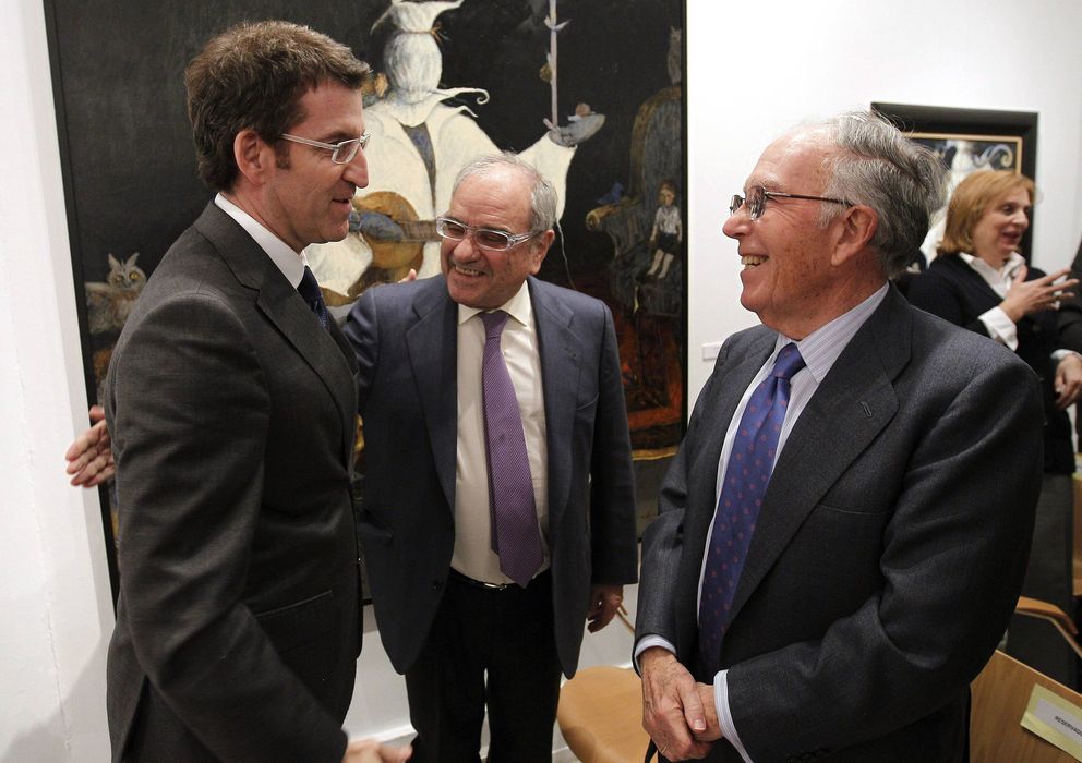 Foto: Alberto Núñez Fejóo, Marcelino Oreja y Rodolfo Martín Villa. (Efe)