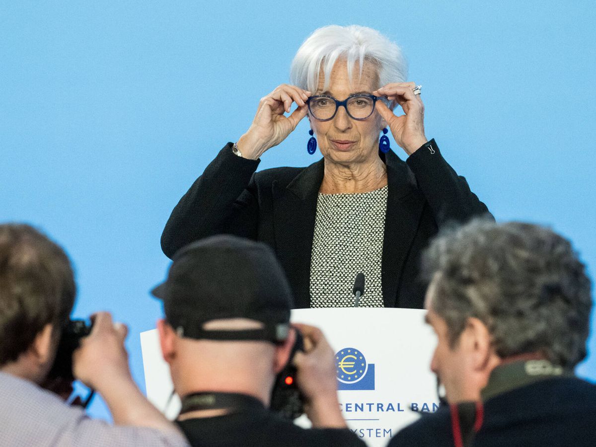 Foto: La presidenta del BCE, Christine Lagarde, comparece para anunciar una nueva subida de tipos, el pasado 4 de mayo. (Getty/Thomas Lohnes)