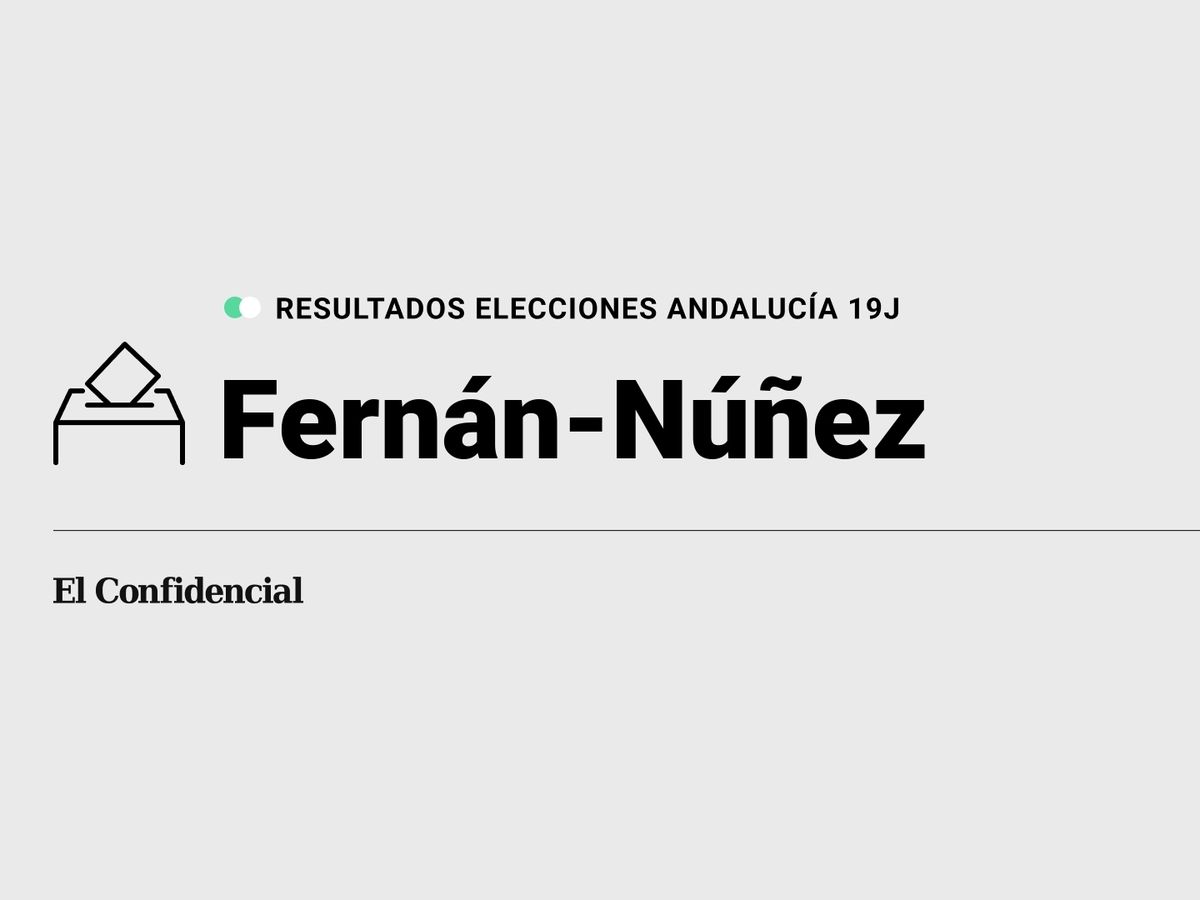 Foto: Resultados en Fernán-Núñez, Córdoba, de las elecciones de Andalucía 2022 este 19-J (C.C./Diseño EC)