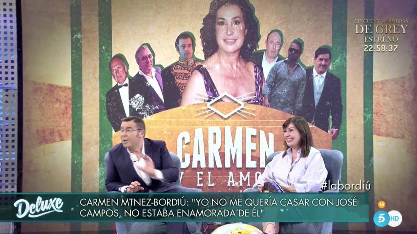 Carmen Martínez-Bordiú y Jorge Javier, en 'Sábado Deluxe'.