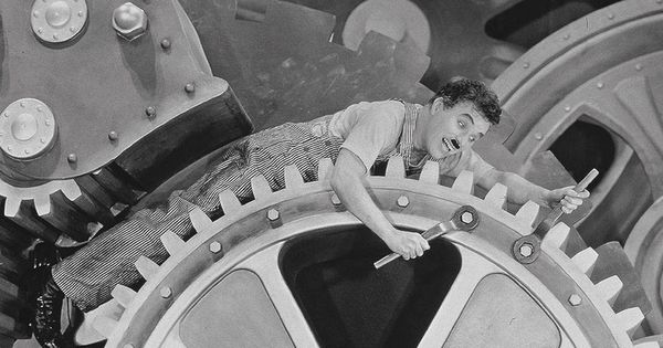 Foto: Charlie Chaplin en 'Tiempos modernos'.