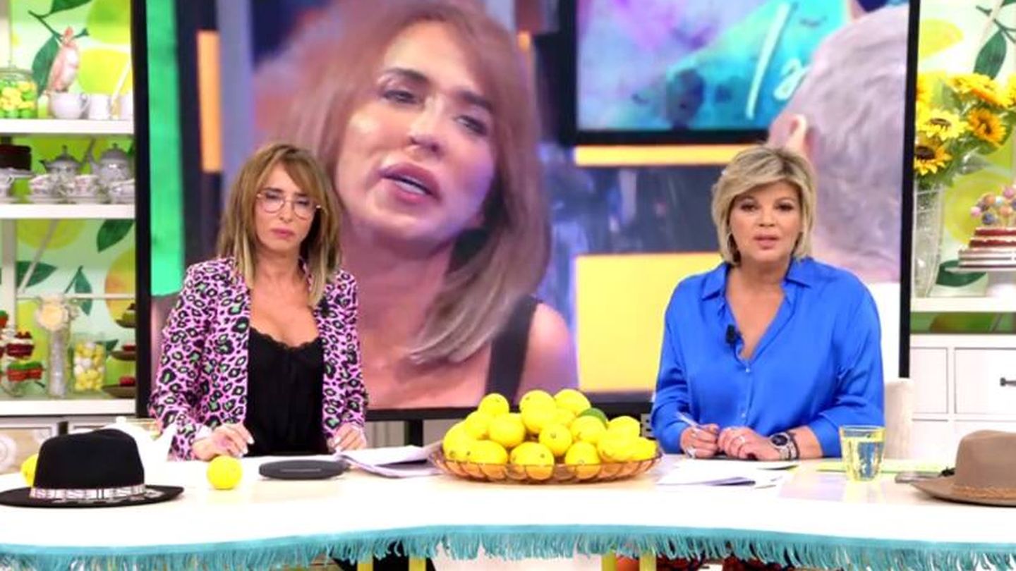 María Patiño y Terelu Campos en 'Sálvame Lemon Tea'. (Mediaset)