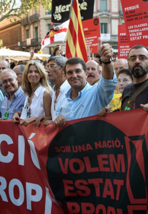 Foto: Las peñas barcelonistas pasan del 'político' Laporta