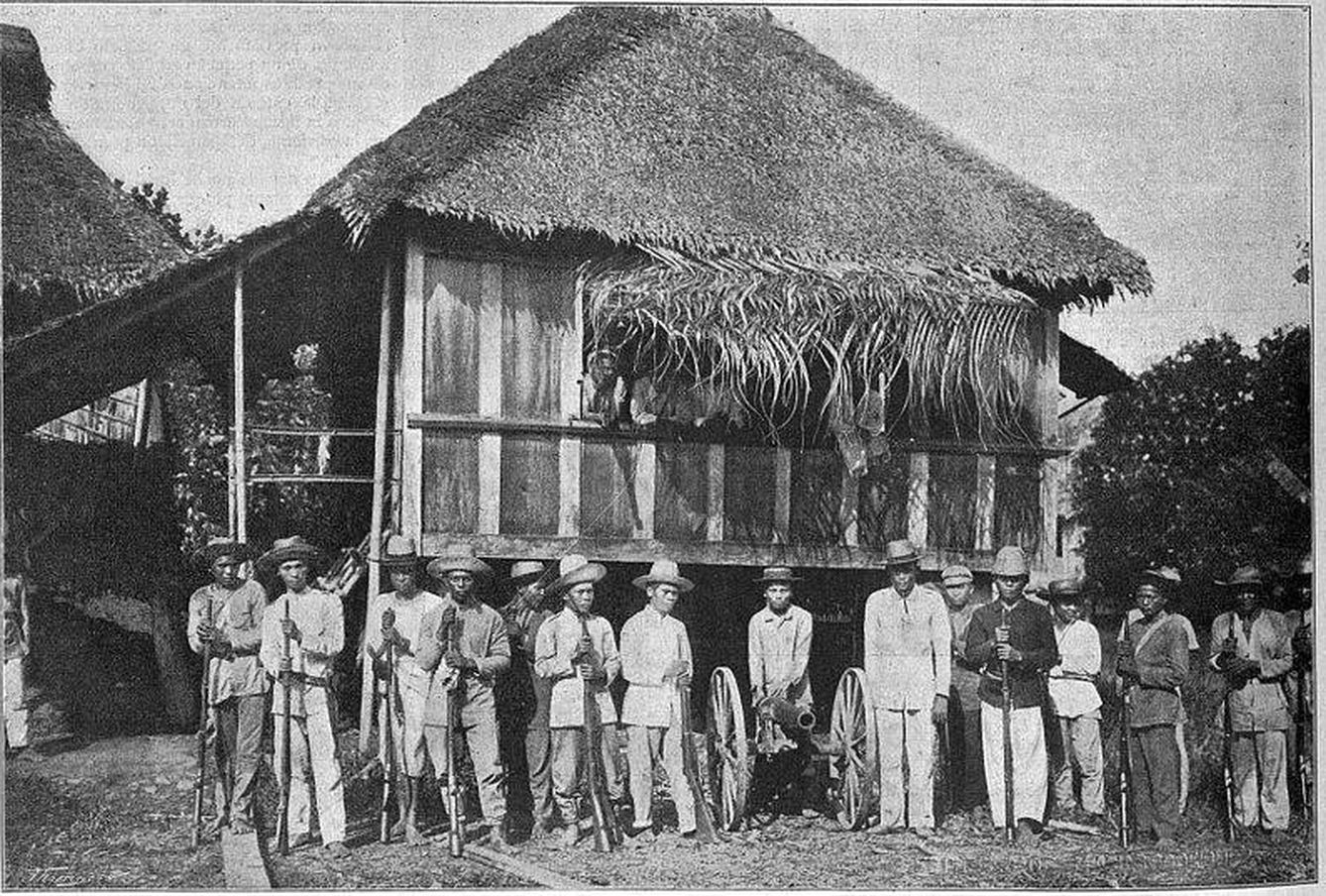 Las tropas del teniente coronel Tecsón en Baler en Filipinas. (Wikipedia)