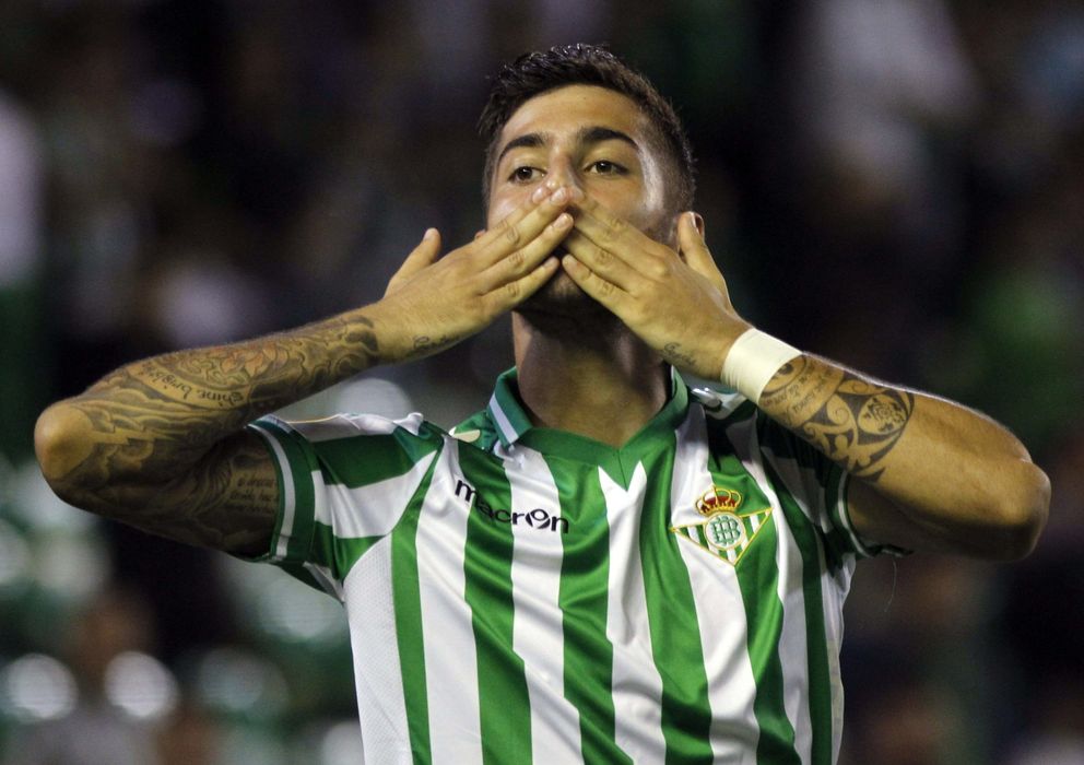Foto: Vadillo celebra el gol marcado al Vitória de Guimaraes (Efe).