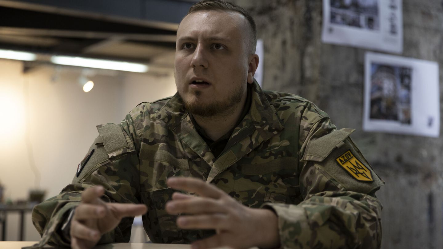 Konstantin Nemichev, comandante de la unidad de voluntarios Kraken. (EFE/Orlando Barría)