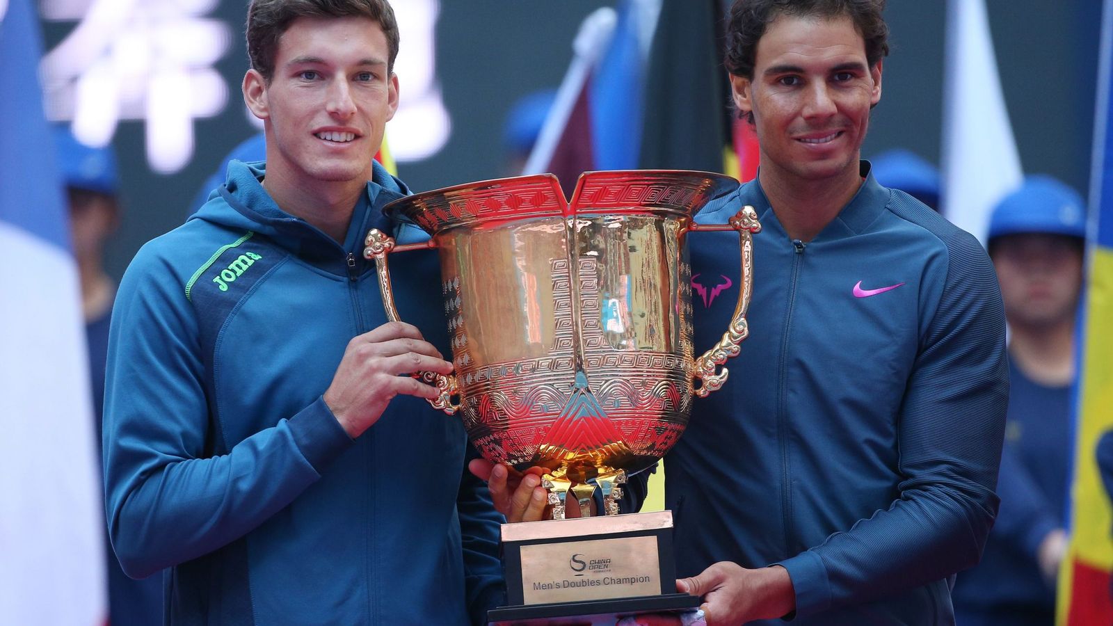 Foto: Carreño y Nadal ganaron este domingo el China Open en dobles (Wu Hong/EFE-EPA)