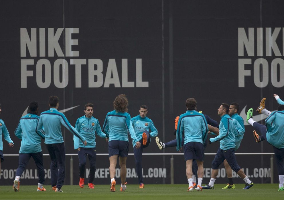 Foto: Los jugadores del Barcelona preparan el encuentro ante el Levante (Efe).