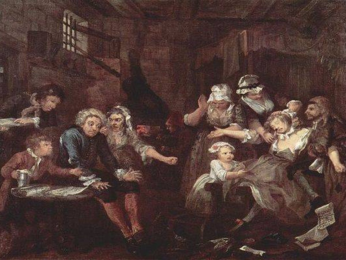 Foto: Pintura del siglo XVIII representando la aglomeración con una familia completa en una prisión. Foto: Wikipedia
