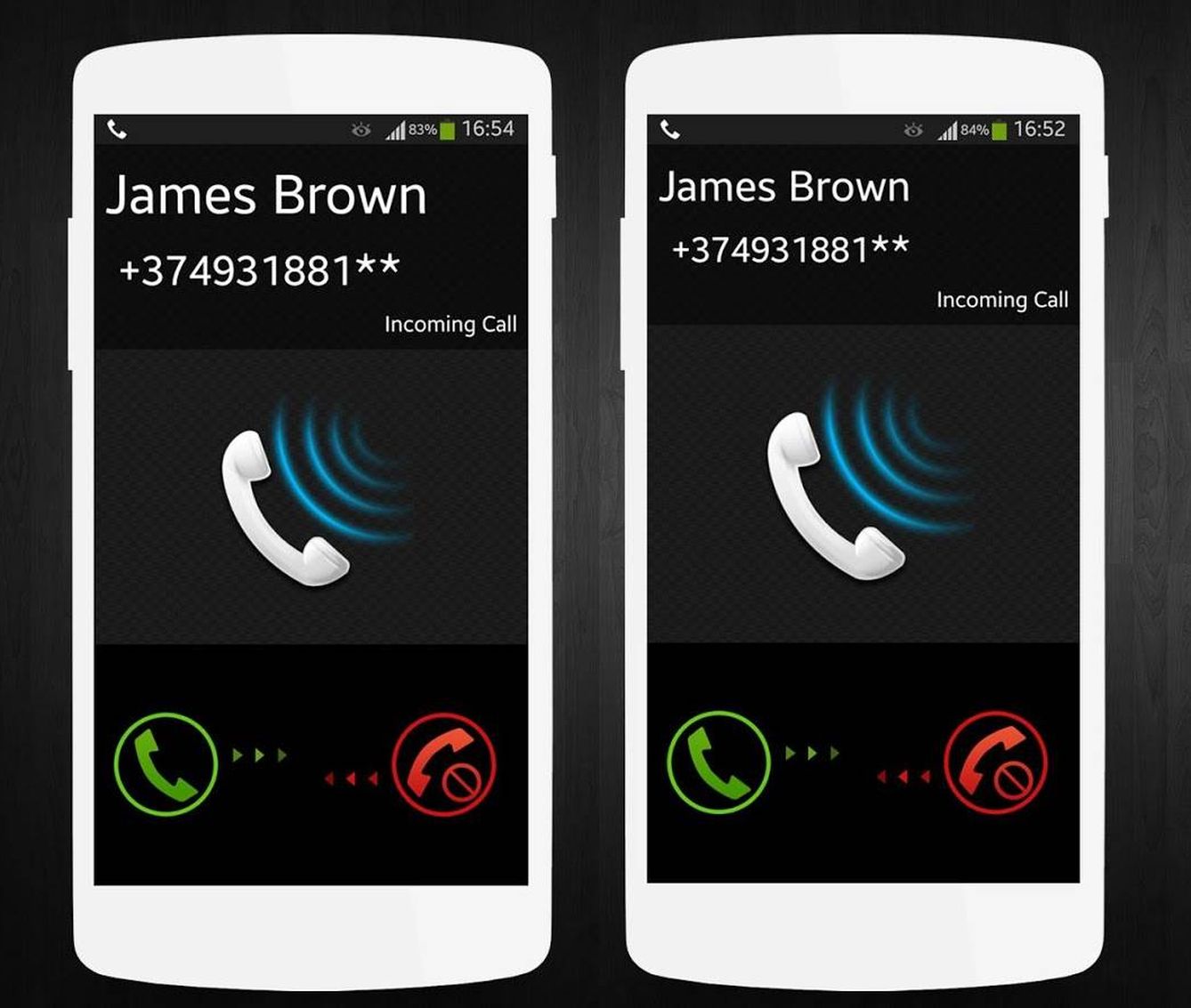 Un botón verde para colgar y otro rojo para descolgar harán las llamadas mucho más sencillas. (Google Play)