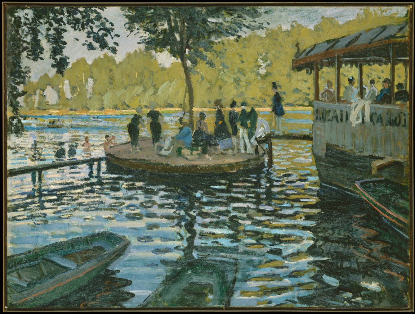 'La Grenouillère', Claude Monet, 1869. Metropolitan Museum of Art.