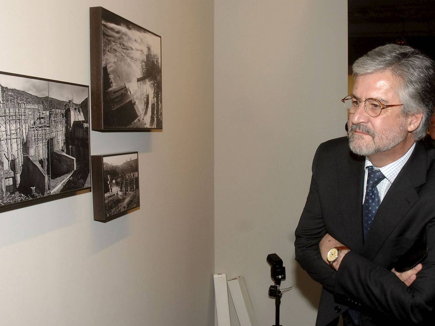 El presidente de la Fundación Iberdrola, Manuel Marín, durante una exposición. (EFE)