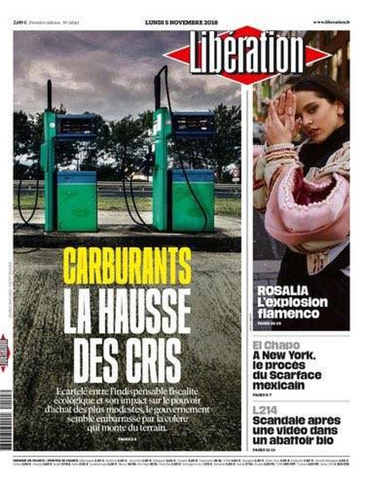 Portada de 'Libération'.