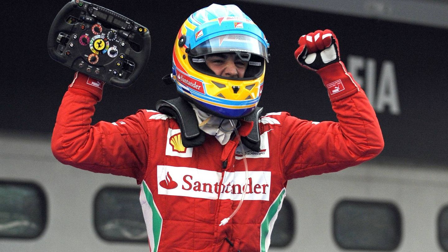 Fernando Alonso, en el Gran Premio de Malasia de 2012, posiblemente su mejor temporada en la F1. (Ferrari)