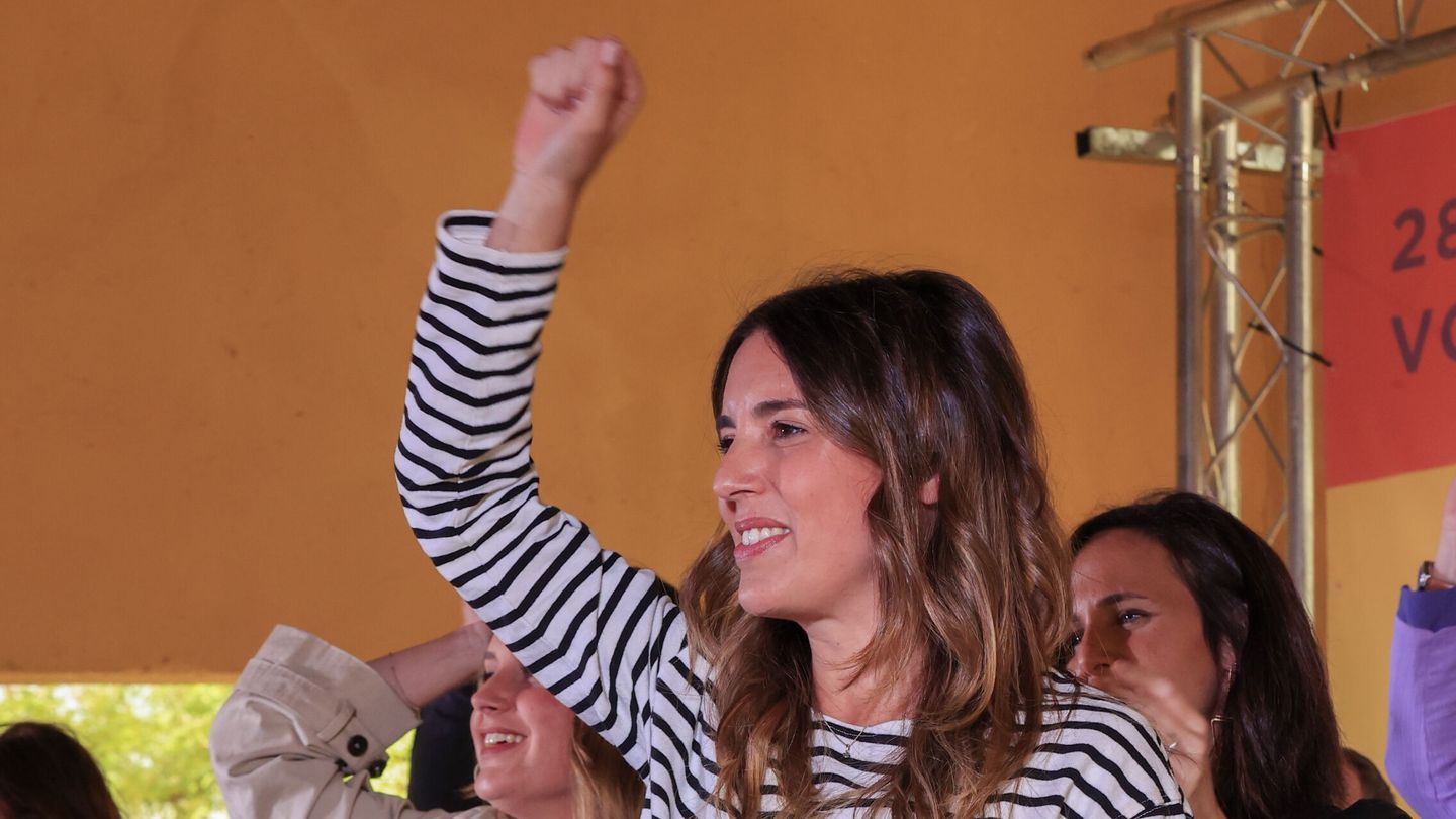MADRID 26 05 2023.- La ministra de Igualdad Irene Montero, durante el cierre de campaña de Podemos este viernes en Madrid. EFE  Zipi Aragon 