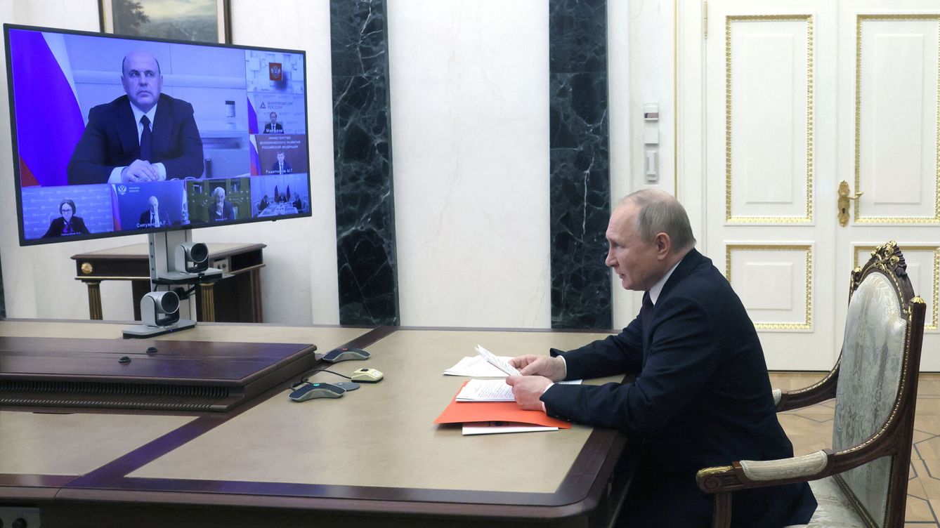 Foto: El presidente ruso, Vladímir Putin, durante una videoconferencia. (Sputnik)