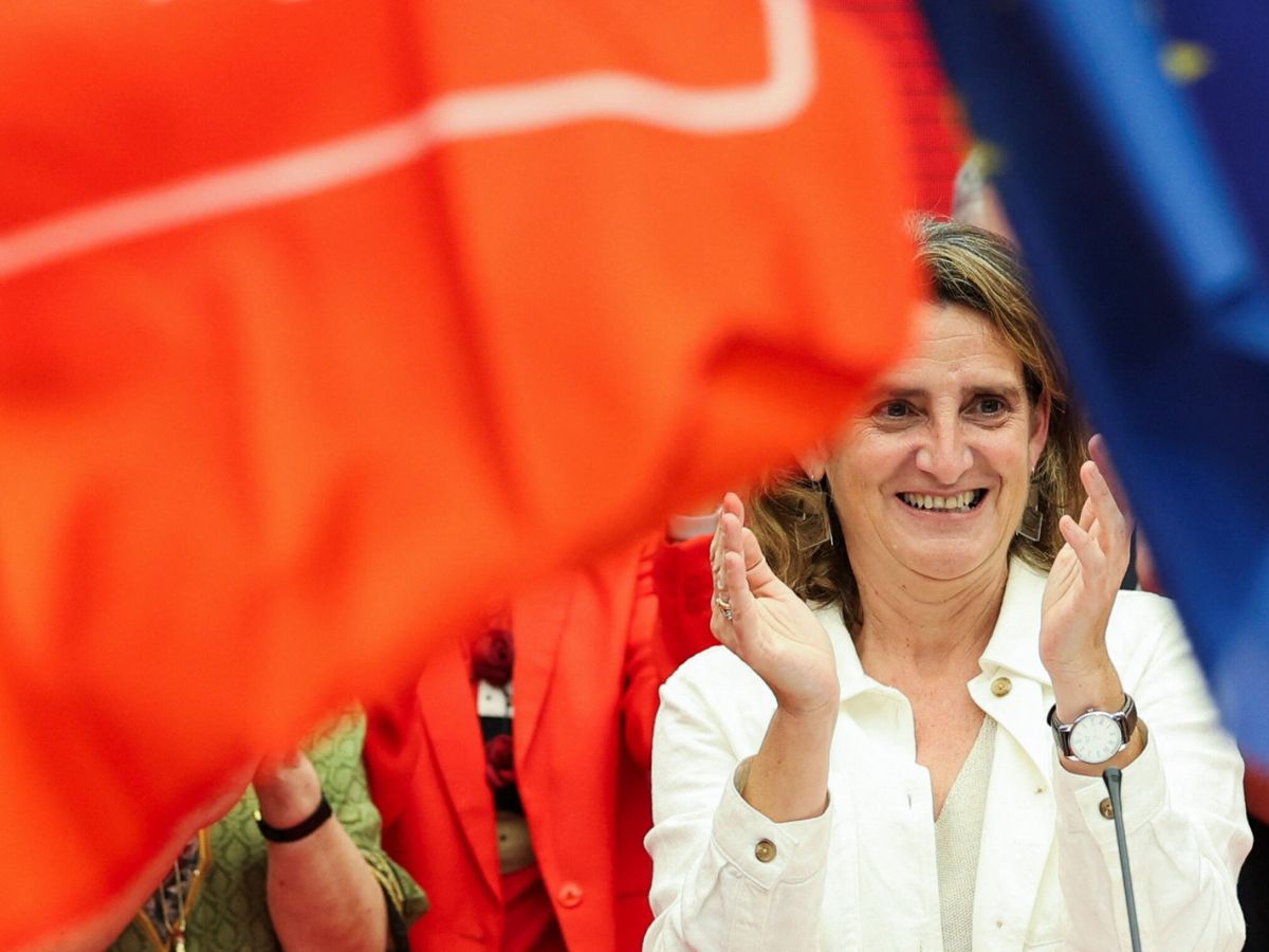 Foto: Teresa Ribera celebra los resultados electorales. (Reuters)