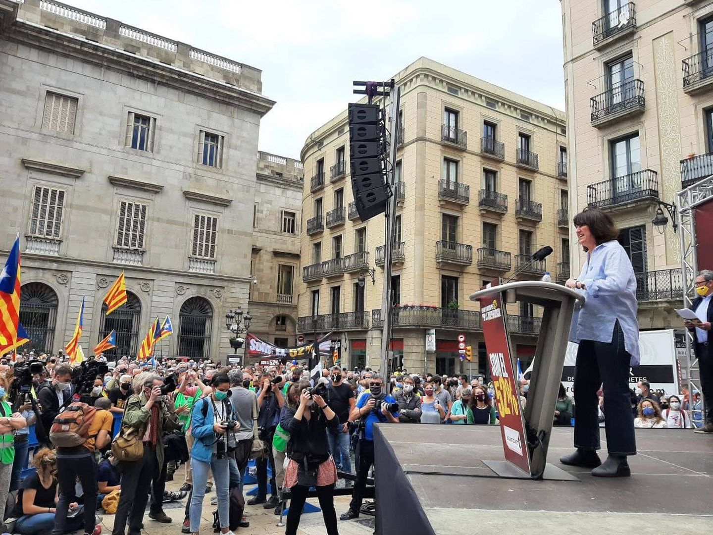 Concentración de ANC en la plaza Sant Jaume. (ANC)