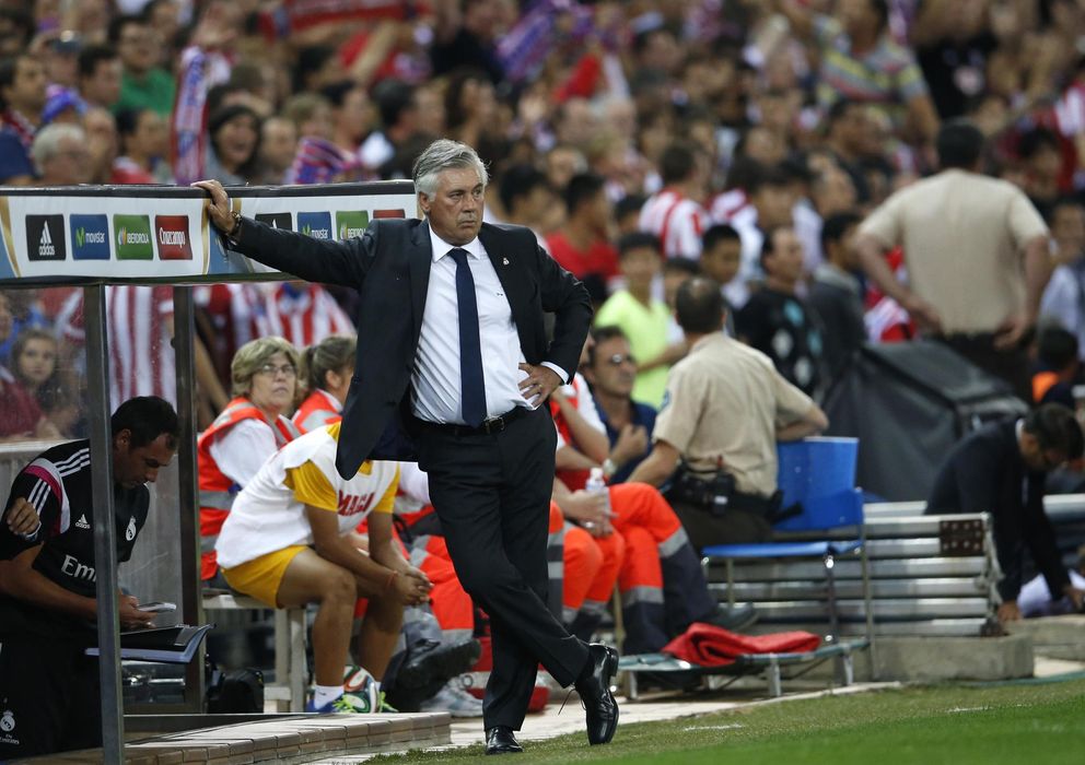 Foto: Carlo Ancelotti, durante el Atlético de Madrid-Real Madrid (Reuters)