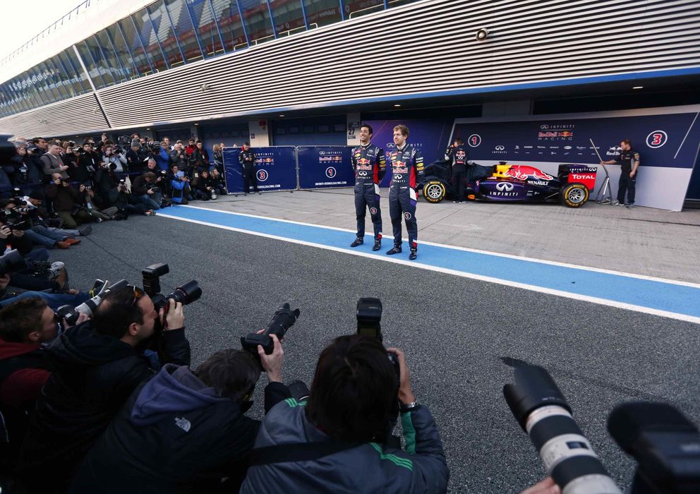 Foto: Daniel Ricciardo y Sebastian Vettel, los pilotos titulares de Red Bull.