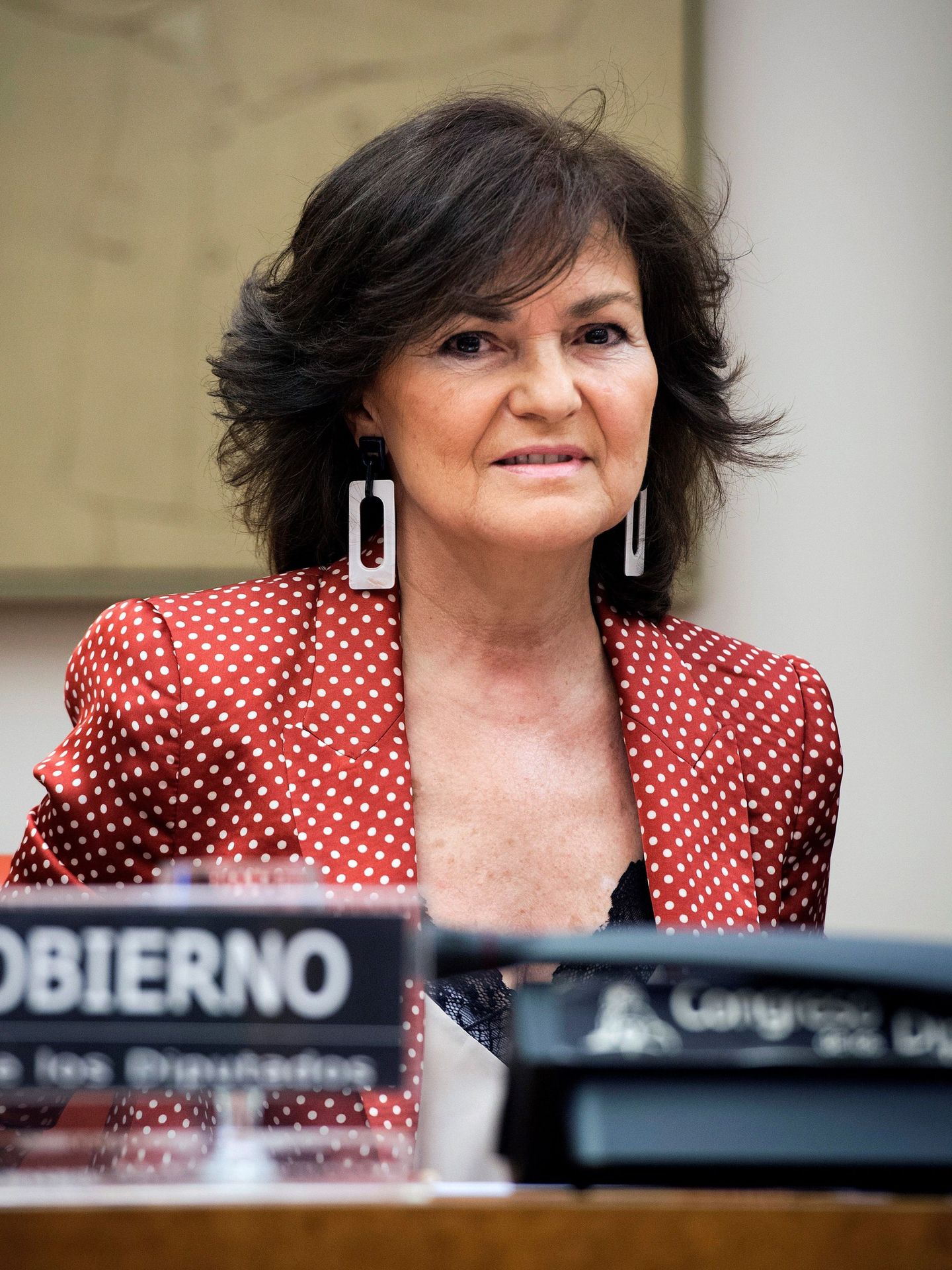 Carmen Calvo, este 3 de julio en el Congreso. (EFE)